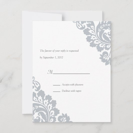 返信をスクロール 出欠カード (正面)