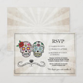 返信ウェディングシュガースカル ダイヤモンド ラスティック カード (正面/裏面)