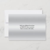 返信カード | ブラック&ホワイト | シルバートーン (裏面)