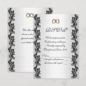 返信カード モノクロ (正面/裏面)