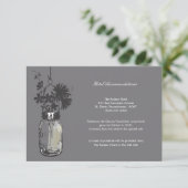 返信カード ワイルドフラワー & メイソンジャー 招待状 (スタンド正面)