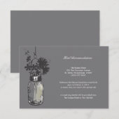 返信カード ワイルドフラワー & メイソンジャー 招待状 (正面/裏面)