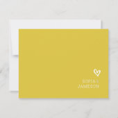 返信カード 現代風 マスタードイエロー (裏面)
