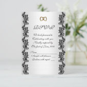 返信カード 黒と白 (スタンド正面)