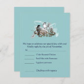 返信カード - 5 x 7サイズの招待状が必要 (正面/裏面)