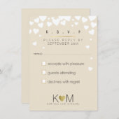 返信, 応答 RSVP エレガント, ロマンチック 愛 結婚式 招待状 (正面/裏面)
