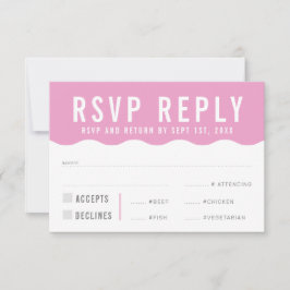 返信 返答 レスポンス モダン 太字 かわいい ウェーブ ピンク