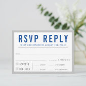 返信 返答 レスポンス 現代的 太字 ボーイ グレー 青 (スタンド正面)