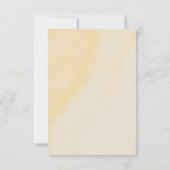 返信rsvpに返信する黄色の水色結婚の 出欠カード (裏面)