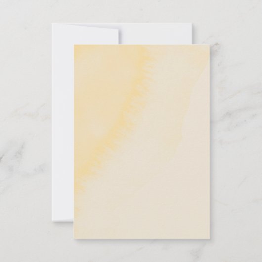 返信rsvpに返信する黄色の水色結婚の 出欠カード (裏面)