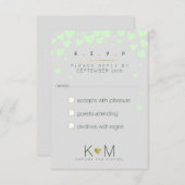 返信rsvpロマンチックな愛結婚s 出欠カード (正面/裏面)