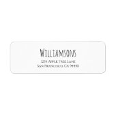 返品パーソナライズされた出荷ラベル ラベル (正面)