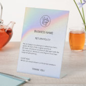 返品ポリシービジネスロゴ小売店舗虹 台座サイン (インサイチュ)