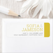 返送先住所 ラベル シンプル モダン タイプ マスタードイエロー (インサイチュ)