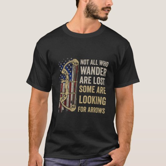 迷いながらも矢を探し続ける 迷わずに Tシャツ (正面)