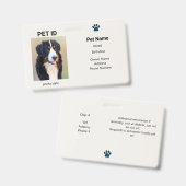 迷い犬 | ペットの識別タグ情報 バッジ (正面&裏面)