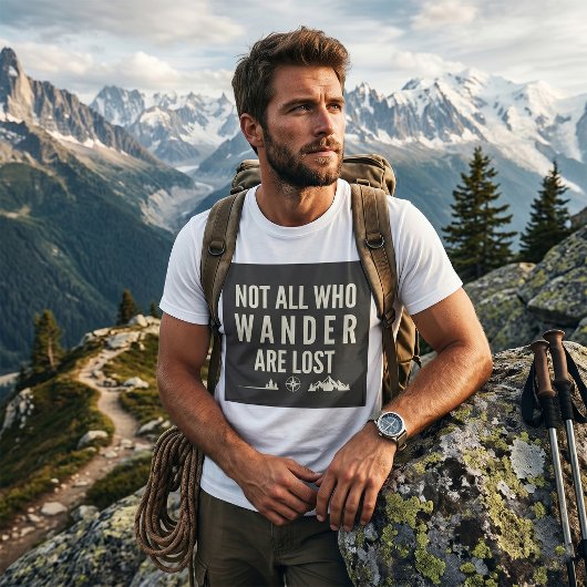 迷える者全てが失われているわけではない 山の芸術 Tシャツ