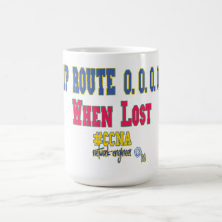 迷った時のIP Route 0.0.0.0 - 面白いCCNAネットワークTシャツ コーヒーマグカップ