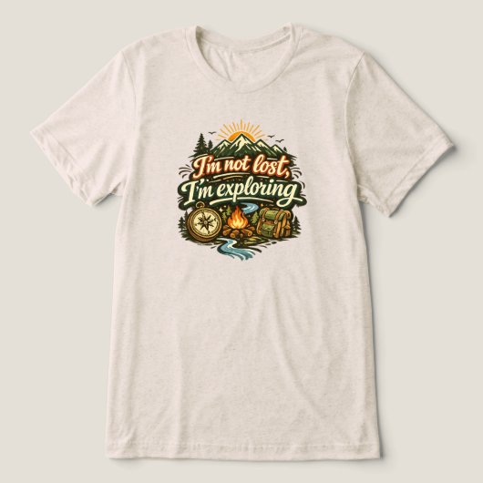 迷ってなんかいない、探索中 tシャツ (デザイン正面)