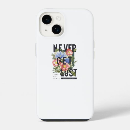 迷わないフローラルスローガン iPhoneケース (裏面)