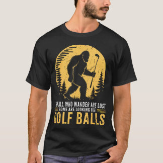 迷わない者も wander する Bigfoot ゴルフ おもしろ Tシャツ