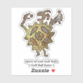 迷われたゴルフボールの精 シール (シート)