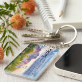 迷信の山アリゾナ砂漠ソフトパープル キーホルダー (正面右)