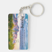 迷信の山アリゾナ砂漠ソフトパープル キーホルダー (裏面)