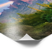 迷信の山アリゾナ砂漠パープル36x12 フォトプリント            (角)