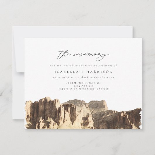 迷信の山結婚砂漠の儀式 招待状 (正面)