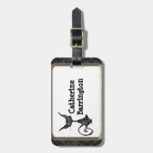 迷信の黒猫 ラゲッジタグ (正面縦)