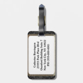 迷信の黒猫 ラゲッジタグ (裏面縦)