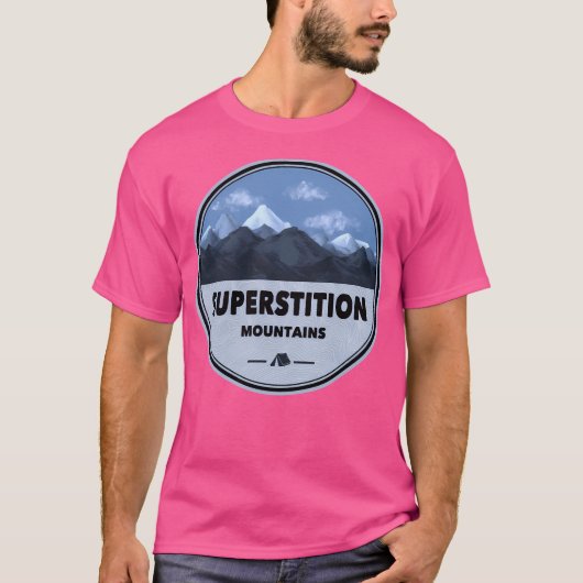 迷信マウンテンズアリゾナキャンピングアクティブ Tシャツ (正面)
