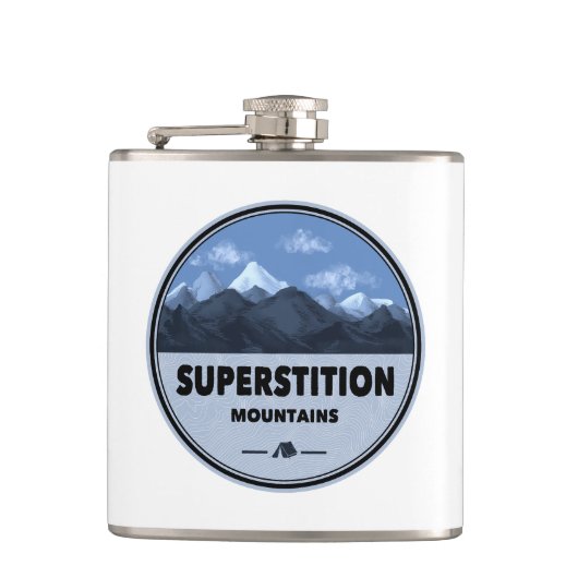 迷信マウンテンズアリゾナキャンプ フラスク (正面)