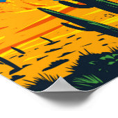 迷信マウンテンズアリゾナヴィンテージ ポスター (角)