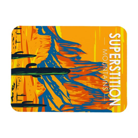 迷信マウンテンズアリゾナヴィンテージ マグネット (横)