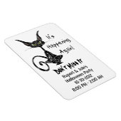 迷信的な黒猫がデートを守る マグネット (右側)