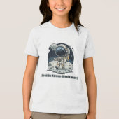 迷子になっても幸せ - かわいい宇宙飛行士デザイン トライブレンドTシャツ (正面)