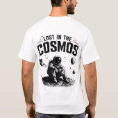 迷子の宇宙飛行士 ホワイトTシャツ Tシャツ (裏面)
