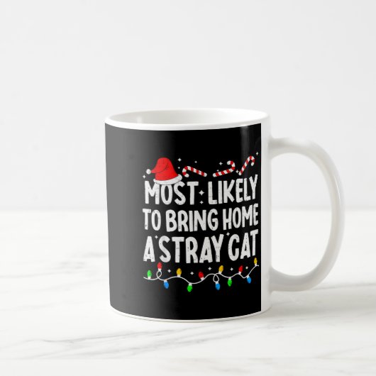 迷子の猫を家に連れて帰りそうな人とおそろいのクリスマス コーヒーマグカップ (右)