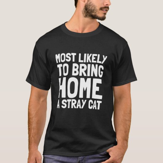 迷子の猫を家に連れて帰りそうな人 メンズ レディース K Tシャツ (正面)