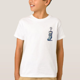 迷子の青いストライプの靴下の子供たち Tシャツ
