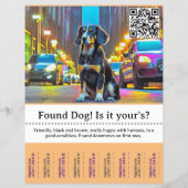 迷子犬テンプレート はがしやすいタイプ チラシ (正面)