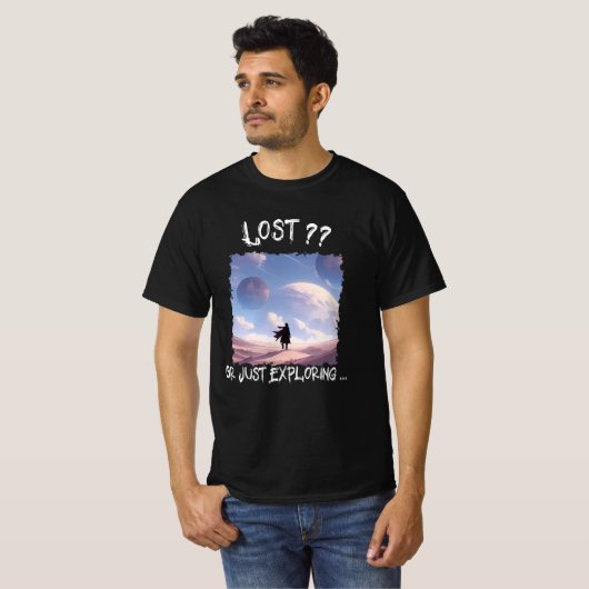 迷子?? それとも探索中...砂漠キャンプ Tシャツ (正面フル)