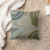 迷彩からインスパイアされたグリーンとブルーのモダン クッション (ブランケット)