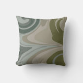 迷彩からインスパイアされたグリーンとブルーのモダン クッション (正面)