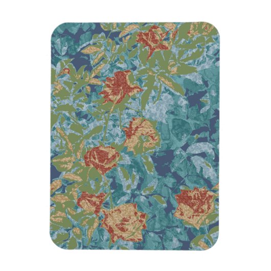 迷彩と花 マグネット (縦)