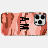 迷彩アーミーモノグラムiPhoneケース - オレンジ・ブラウン Case-Mate iPhoneケース (裏面 (横))