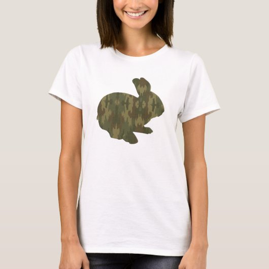 迷彩シルエットイースターバニーシャツ Tシャツ (正面)