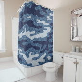 迷彩ジーンズの背景ヴィンテージシジミ シャワーカーテン (インサイチュ)